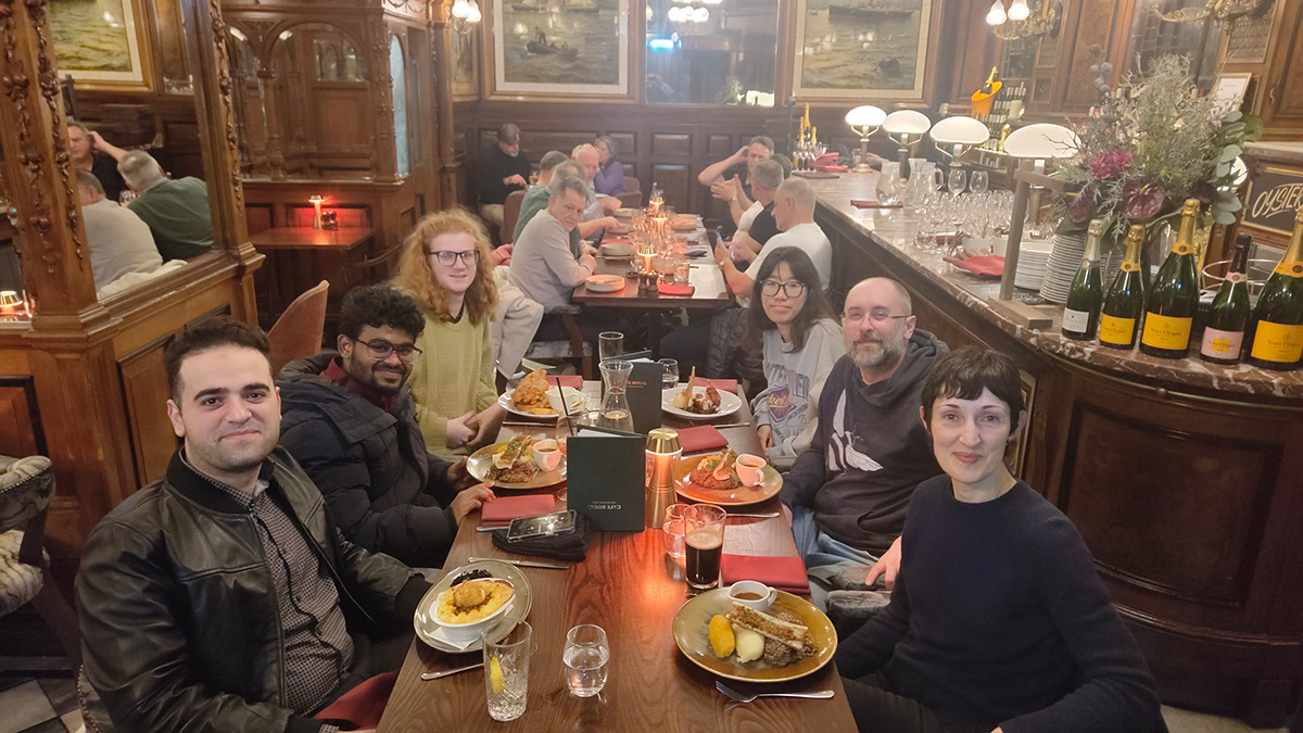 Dinner at Cafe Royal in Edinburgh.