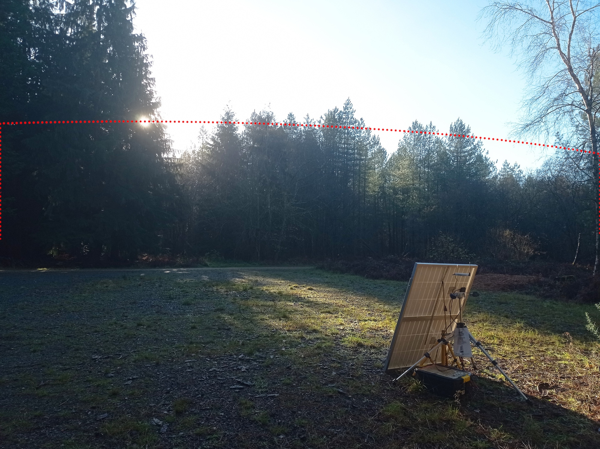 Winter sun trajectory