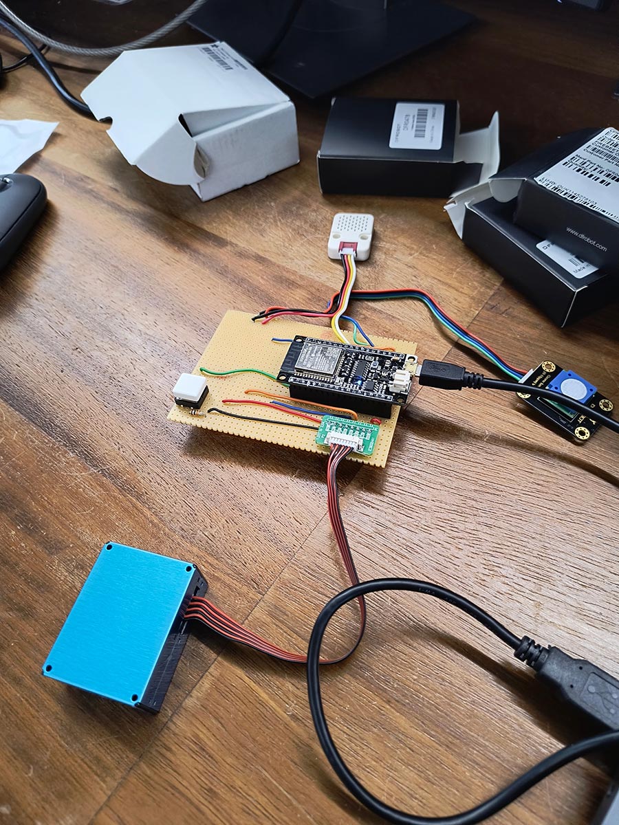 The sensor setup, image of the hardware