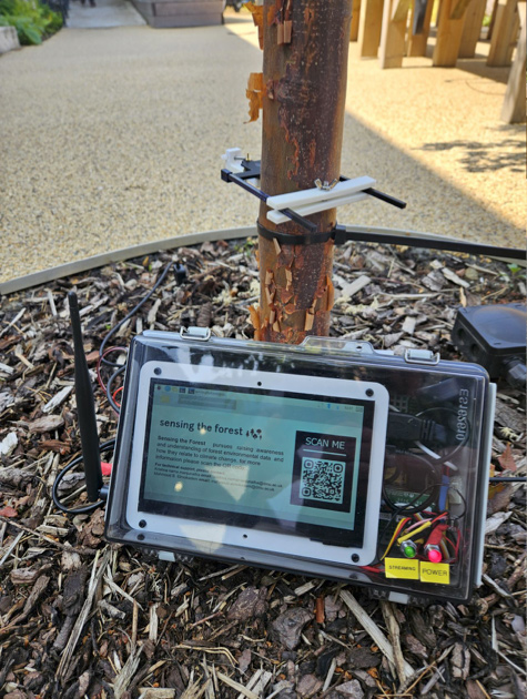 Closeup of a real-world deployment of the streaming unit.